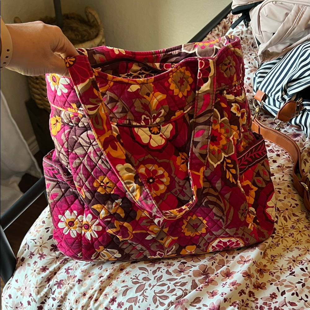 Vera Bradley Floral Quilted Tote Bag